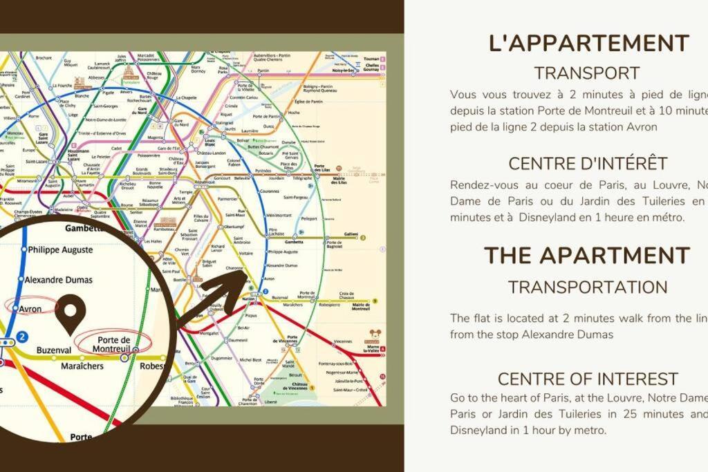 42.Appart 6Pers#2Bedroom #Pere Lachaise #Nation Paryż Zewnętrze zdjęcie